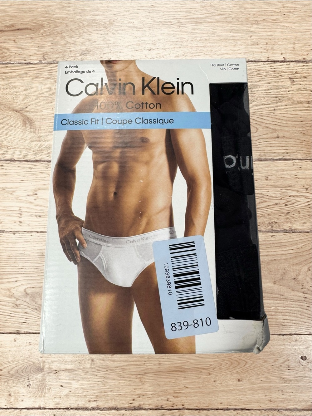 NWT New Calvin Klein Men's Cotton Classics 4 Pack Briefs Size X-Large